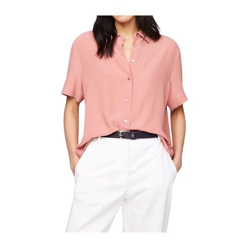 TOMMY HILFIGER Camicia casual Camicia Donna a maniche corte Rosa - Francavilla Moda